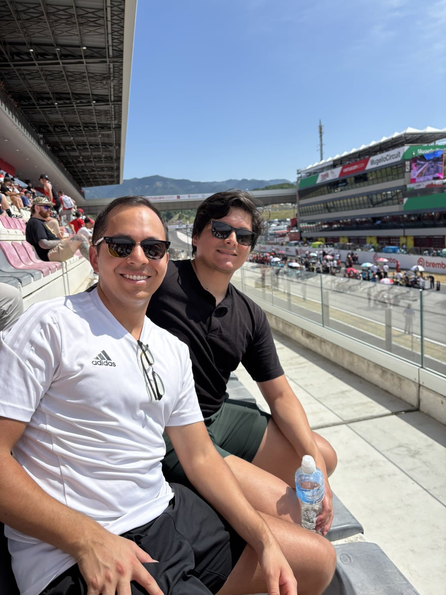 Emmanuel Mendieta in the grandstand at Mugello